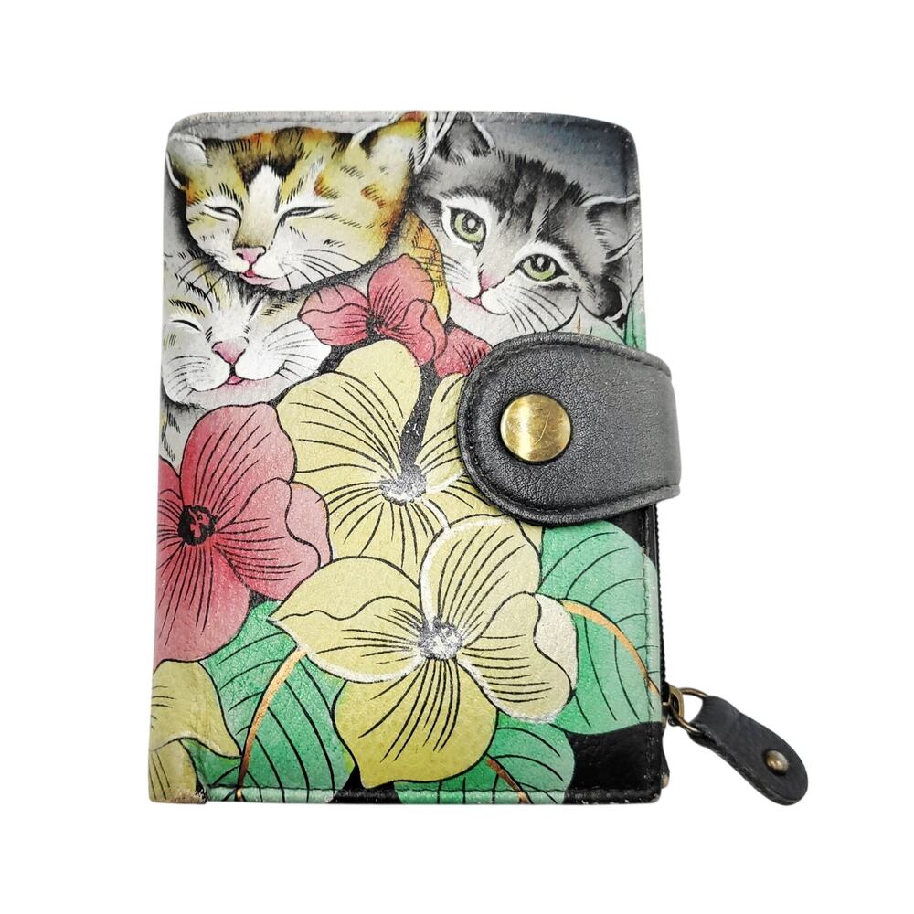 Anna by Anuschka Hand Painted Original Artwork Genuine Leather Ladies Wallet